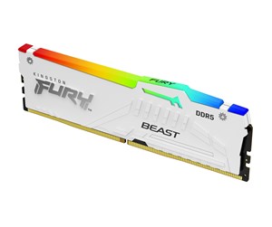 RAM - Kingston FURY Beast RGB DDR5-6000 - 16GB - CL30 - Single Channel (1 pcs) - AMD EXPO & Intel XMP - Hvit med RGB - KF560C30BWEA-16