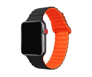 Smartklokke - Tilbehør - CELLY WBANDMAG - Apple Watch Band 42/44/45mm - Black / Orange - WBANDMAGBKOR