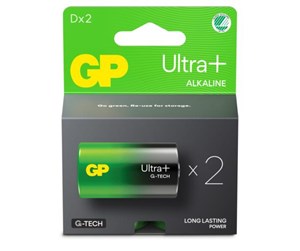 Batteri - GP Battery Ultra Plus Alkaline D/LR20 2-pack - GPPCA13UP031