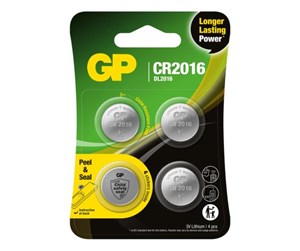 Batteri - GP Batteri Lithium CR2016 Safety seal 4-pack - GPPBL2016170