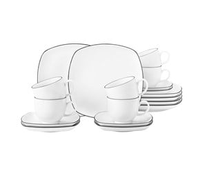 Servering & Servise - Seltmann Lido Black Line coffee service with recta - 001.750860