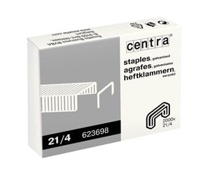 Skrivebordstilbehør - Esselte Centra - staples - 21/4 - galvanised - pack of 2000 - 623698