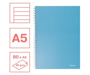 Blokker & Notisbøker - Esselte  Colour'Breeze A5 Notebook lined wirebound Blue - 628471