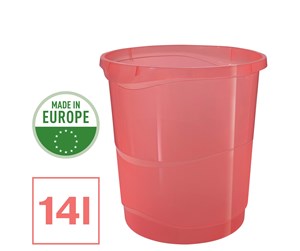 Skrivebordstilbehør - Esselte  Colour'Breeze Waste Paper Bin Coral - 628461