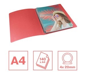 Arkivering & Oppbevaring - Esselte  Colour'Breeze 4-Ring Binder Coral - 628437