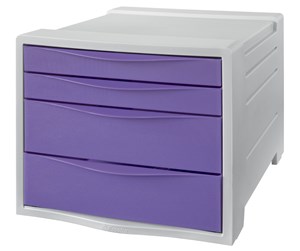 Arkivering & Oppbevaring - Esselte  Colour'Breeze Drawer Cabinet 4 drawers Lavender - 628458