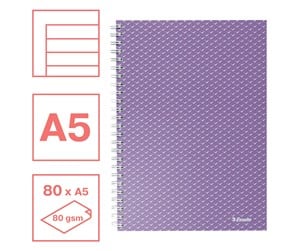 Blokker & Notisbøker - Esselte  Colour'Breeze A5 Notebook lined wirebound Lavender - 628474