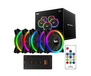 Kabinettvifte - Darkflash Computer Fan Set ARGB DR12 Pro 5in1 120x - Kabinettvifte - Svart med RGB LED-lys - 16 dBA - DR12 PRO 5in1