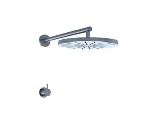 Dusj- og monteringstilbehør - Vola 2261-19 single lever mixer and head shower, brass nature - 2261-19