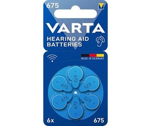 Batteri - VARTA Hearing aid battery 675 PR44 (zinc air Button cell 1.45V) 6-pack - 24610101416