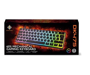 Tastatur - Deltaco DK475 Mechanical 60% Keyboard Pudding Keycaps Ho - Gamingtastatur - Svart - GAM-075V2