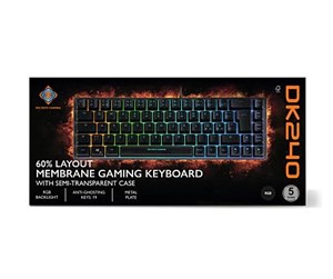 Tastatur - Deltaco DK240 Membrane 60% Keyboard with semi transparent - NO - Gamingtastatur - Svart - GAM-158