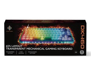 Tastatur - Deltaco DK460 Mechanical 65% keyboard in full transparent - Gamingtastatur - Transparent - GAM-160-T