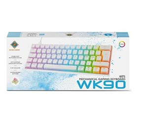 Tastatur - Deltaco Mech 60% Keyboard Pudding Keycaps Hot swap RGB - Gamingtastatur - Hvit - GAM-075V2-W