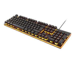 Tastatur - Deltaco GAMING GAM-021 - keyboard - Nordic - black/orange - Tastatur - Nordisk - Svart - ZK-G010