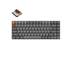 Tastatur - Keychron K3 Max QMK/VIA Wireless RGB Hot Swap Low Profile Brown - Gamingtastatur - Uten numpad - Nordisk - Svart - K3M-H3