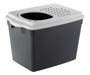 Katt - Ferplast - Litter Box Jumpy Black/White 38.8x57.5x39CM - 776.0060