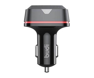 Mobil - Adaptere og ladere - Budi Car Charger USB + 2x USB-C 60W PD + QC (black) - 616R