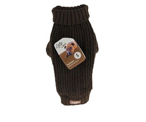 Hund - AFP All For Paws - Knitted Dog Sweater Fishermans Brown XS 20.3CM - (632.9130) - 632.9130