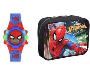 Reklameartikler - Peers Hardy - Marvel Spider-Man Kid's Digital Watch & Wallet Set - Ur - 5018479090113