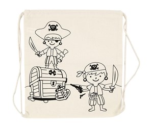 Kreative leker - Creativ Company Color your own Cotton Gym Bag Pirates - 499651