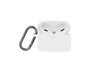 Mobil - Andre tilbehør - NORTH Airpods Pro Protective Case Silicone Carabiner White - 616503