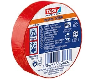 Tape & Lim - tesa flex Insulating tape IEC 10m x 15mm red - 53988-00015-01