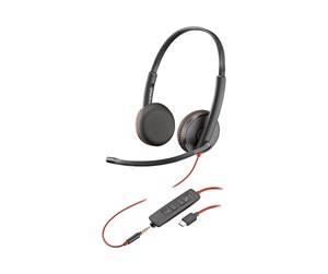 Hodetelefoner - Poly Blackwire C3225 | On Ear headset | Microphone | Active noisereduction - 80S04AA