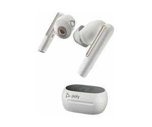 Hodetelefoner - Poly Voyager Free 60+ UC White | Bluetooth in-ear Headset | Incl. Touchscreen Charge Case - 7Y8G7AA