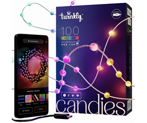 Smarthus - Twinkly Candies – 100 Star-shaped RGB LEDs Clear Wire USB-C - TWKS100RGB-T