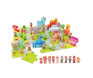 Babyleker - Classic World Wooden Blocks City 120pcs. - 5005