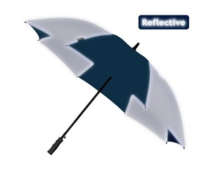 Fritid & Reise - Falcone Reflective Umbrella - Automatic - Windproof - 120 cm - Marine Blue - GP-48-8048