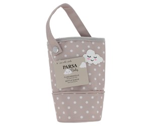 Babyutstyr - Parsa Baby Isolert termospose for tåteflasker - beige med skybroderi - P00002750