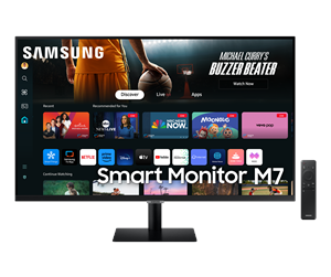 Skjerm - 32" Samsung M7 Smart Monitor - 3840x2160 (4k / UHD) - VA - 65W USB-C - LS32DM702UUXEN