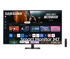 Skjerm - 43" Samsung M7 Smart Monitor - 3840x2160 (4k / UHD) - VA - 65W USB-C - LS43DM702UUXEN