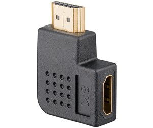 Skjermkabel - Pro HDMI - Angled Adapter 90° Horizontal - Black - 4040849657450