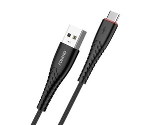 USB - Foneng X15 USB to USB-C cable 2.4A 1.2m (black) - X15 Type-C / Black