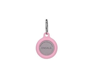 Mobil - Andre tilbehør - ONSALA Airtag Holder Silicone Pink with Keyring - 664064