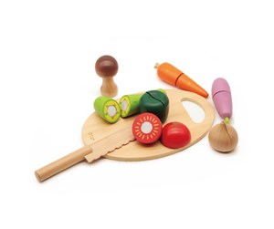 Treleker - Classic World Wooden Cutting Vegetables with Knife and Cutting Board - 2825