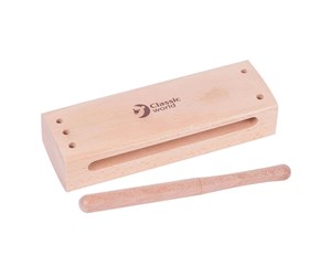 Treleker - Classic World Wooden Tone Block with Percussion Stick - 40511