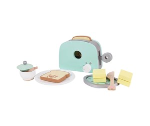 Lekekjøkken & Utstyr - Classic World Wooden Toaster 13 pcs. - 50509