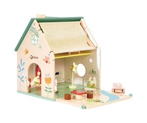 Treleker - Classic World Wooden Dollhouse with Garden 10 pcs - 50563