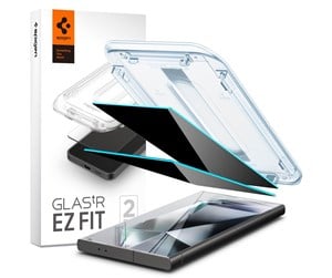 Mobil - Beskyttelsesglass - Spigen Glass tR EZ Fit Privacy 2 Pack - Samsung Galaxy S24 Ultra - AGL07625