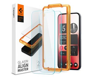 Mobil - Beskyttelsesglass - Spigen Glass tR AlignMaster 2 Pack - Nothing Phone (2a) - AGL07681