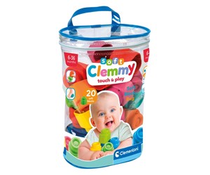 Babyleker - Clementoni Baby Soft Clemmy Blocks with Storage Bag 20pcs. - 17877