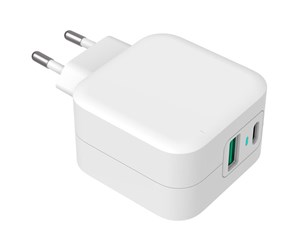 Mobil - Adaptere og ladere - GreyLime 38W USB-C PD & USB-A QC charger - C38W2OPDQ