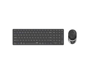 Tastatur - RAPOO Keyboard/Mice Set 9750M Multi-Mode Wireless Dark Grey - Tastatur & Mussett - Svart - 12138