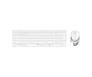 Tastatur - RAPOO Keyboard/Mice Set 9750M Multi-Mode Wireless White - Tastatur & Mussett - Hvit - 12141