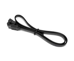 Sata - DUTZO SATA kabel - Svart - 0.5 m - Rett og 90°-kontakt - DC-SATA9005BLK