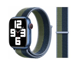 Smartklokke - Tilbehør - Lippa Apple Watch nylon strap 38/40/41 - Green/blue - LPAW018